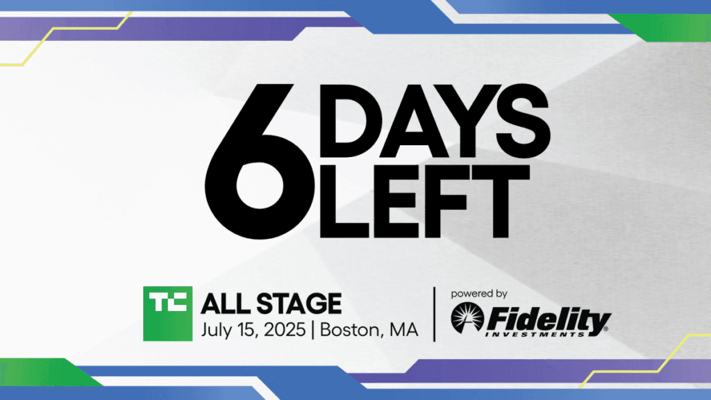 6 days until TC All Stage kicks off in Boston and up to $475 in savings ends