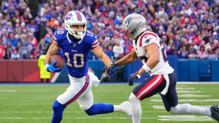 Bills' Khalil Shakir 'week-to-week' with high ankle sprain