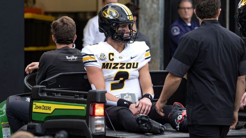 Missouri's Pribula carted off field, likely to be out 'awhile'