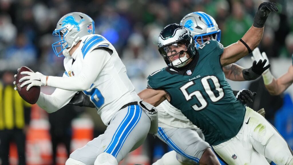 Eagles protection shuts down Jared Goff, Lions in ‘assertion’ effort Eagles defense shuts down Jared Goff, Lions in 'statement' effort