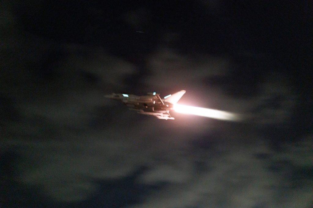 British jet shoots down Iranian drone near Qatar