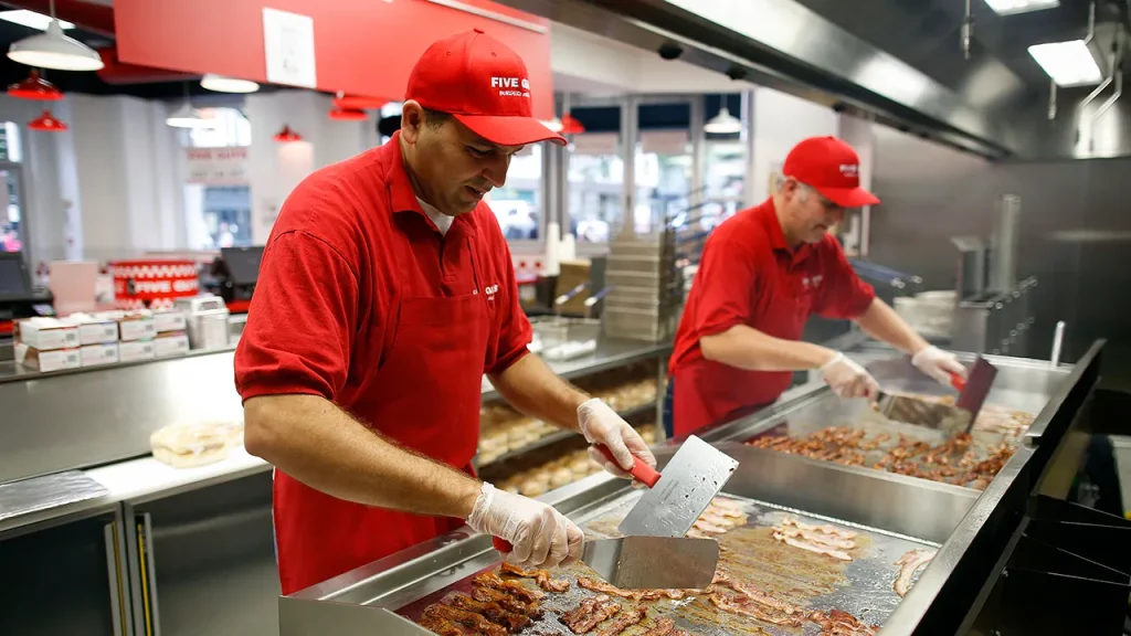 Discover: BOGO Boom: Five Guys Gives $1.5M Bonus to Crews… Five Guys gives $1.5M in bonuses after BOGO deal overwhelmed crews