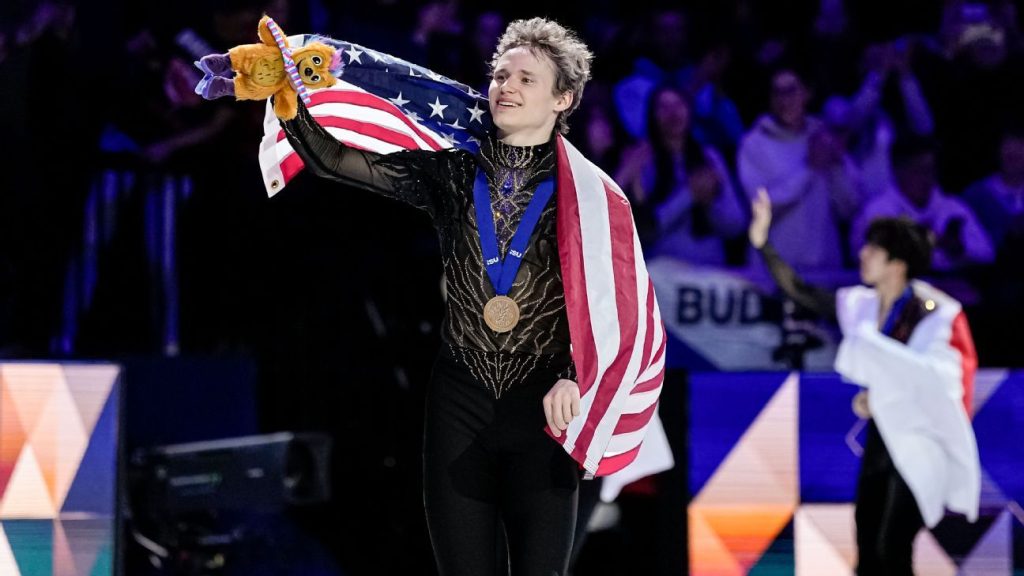 Ilia Malinin wins third straight world figure skating title