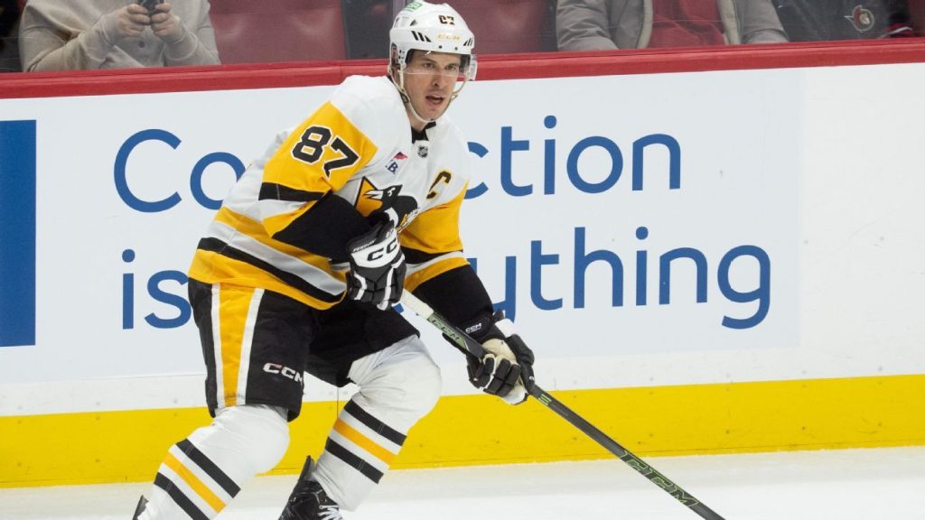 Injured Penguins stars Crosby, Malkin to sit vs. Dallas