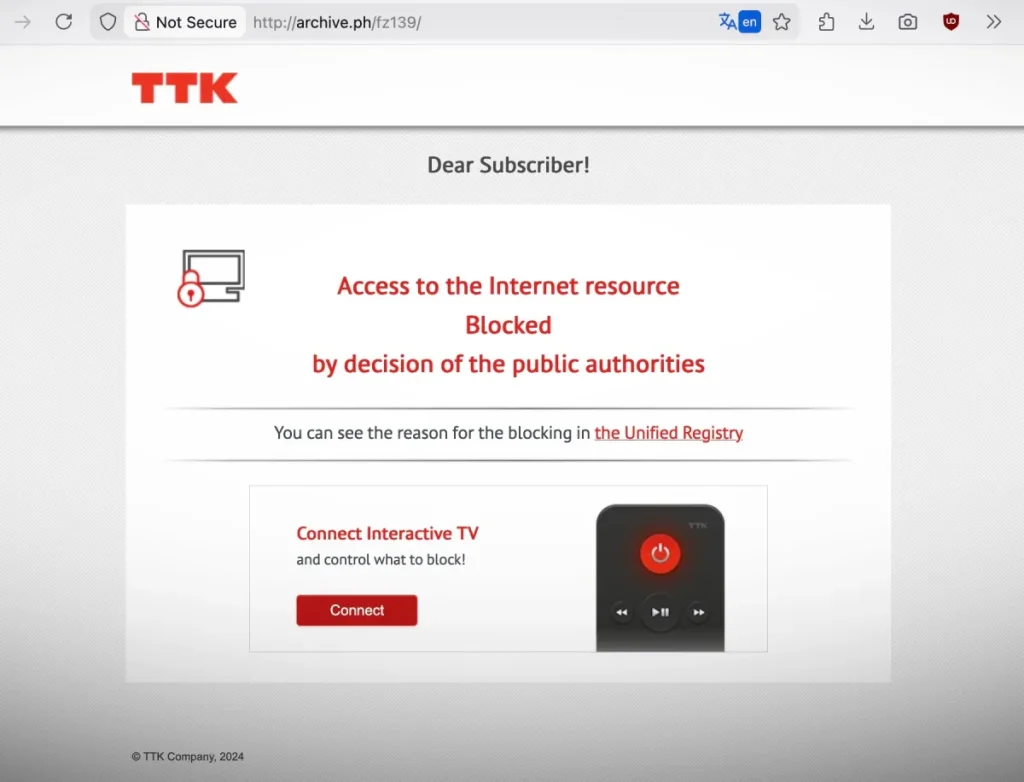 Russia’s Digital Memory Hole Swallows Archive.today Russian authorities block paywall removal site Archive.today