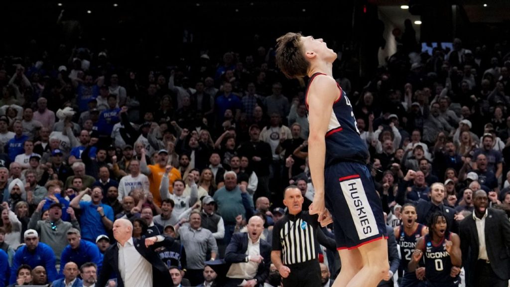 UConn’s Last-Second Lightning Bolt Sinks Duke, Secures Final Four UConn rallies, stuns Duke on last-second 3 to reach Final Four