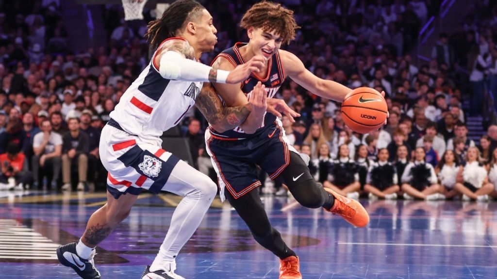 Illinois: Edge: Your Winning Bets for Saturday’s National Semifinal… How to bet Saturday's national semifinal games: Who will win the rematch between Illinois and UConn?