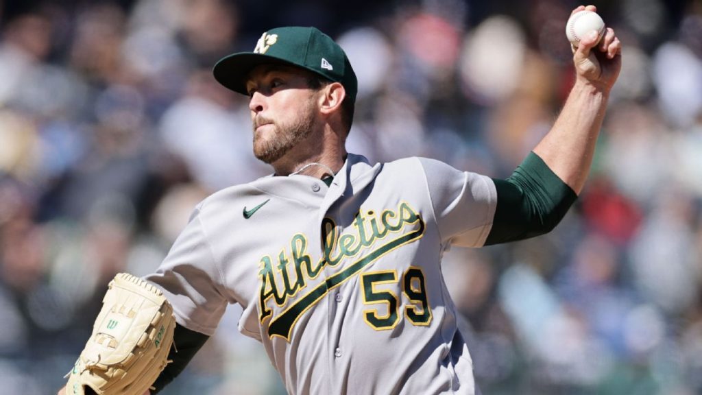 Springs, A's relievers combine for 1-hitter in win vs. Yankees