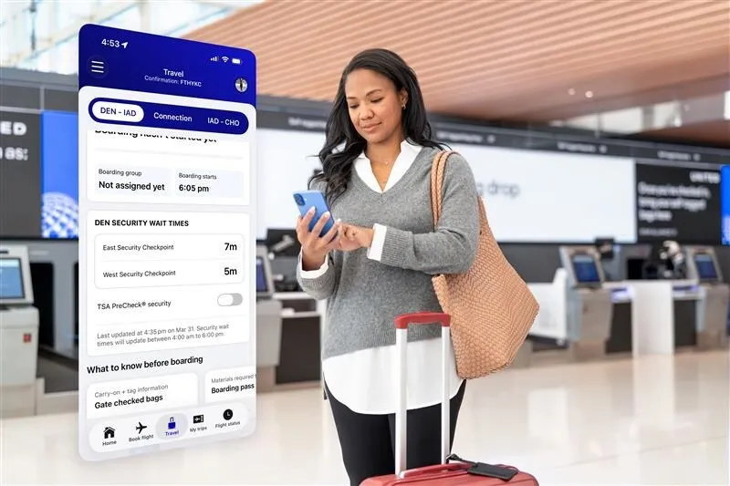 United Airlines: United App: Unlock Smarter Travel with Live TSA Wa… United's mobile app now shows TSA wait times at select airports