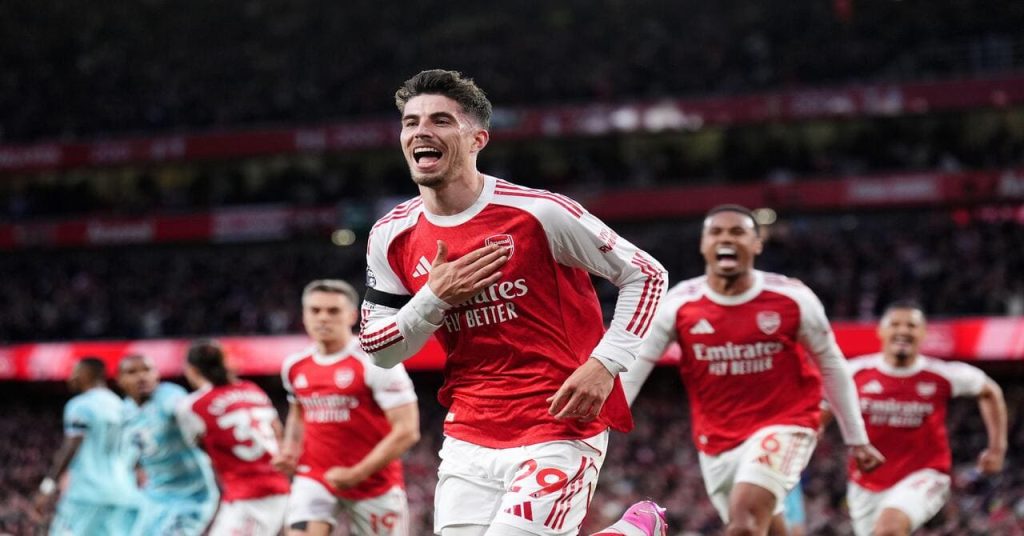 Arsenal v Burnley: Havertz heads Gunners closer to title