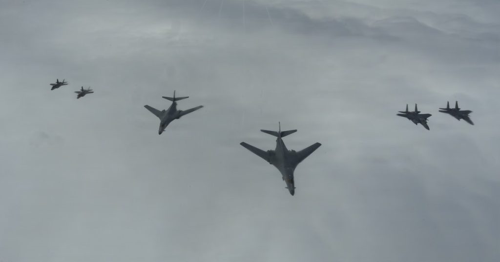 American bombers 'ready to strike' over the North Sea