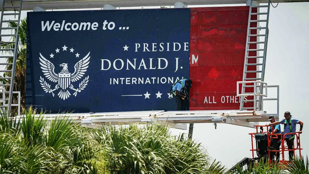 Trump Airport Lands: Eric Trump joins ‘Fox & Friends’ after Palm FAA begins DJT transition as Trump airport rename takes effect
