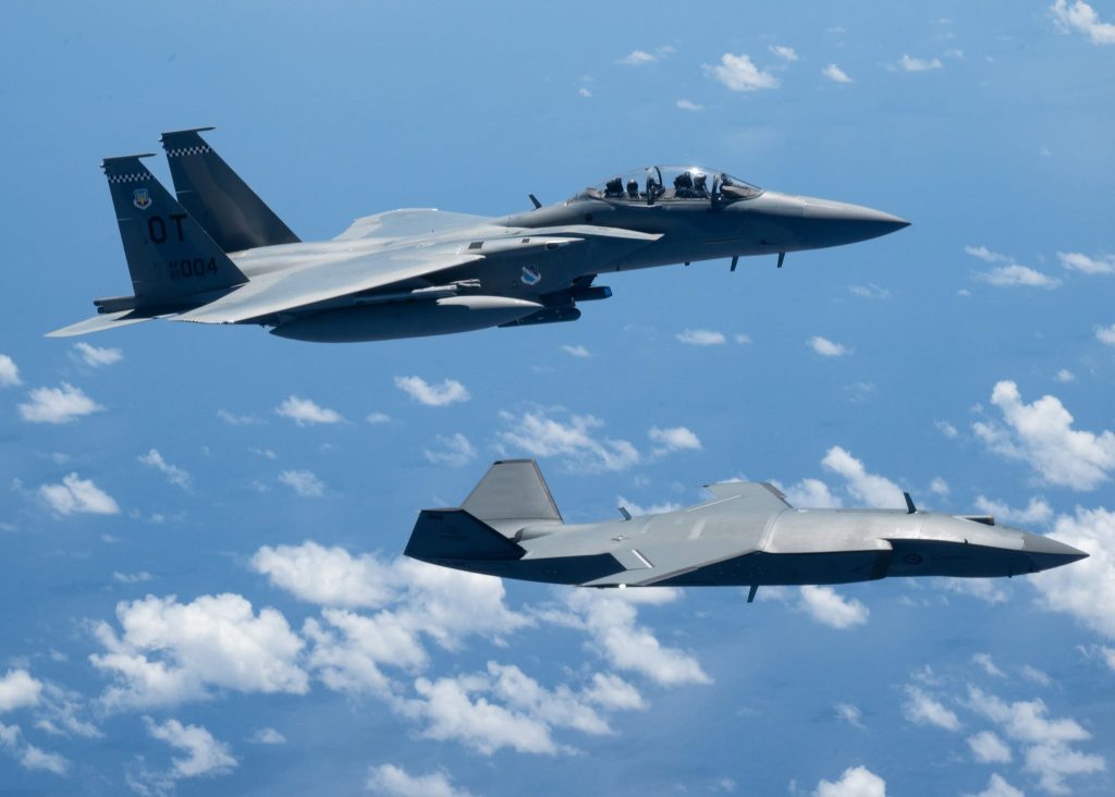 PHOTOS: F-15EX Flies with CCA Drone in the Pacific