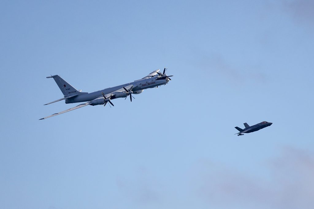 Russian Bear buzzes British aircraft carrier in Arctic