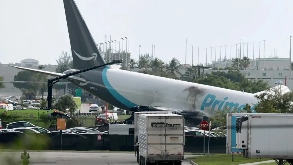 Amazon responds after cargo plane crash kills 5 at Miami airport