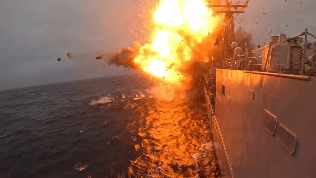 American warship sunk by missiles off Scotland in live fire