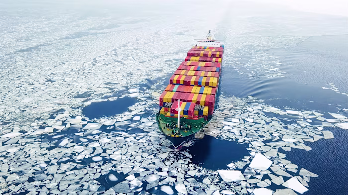 The Arctic Gold Rush: Climate Change, Conflict, and the Race for New Shipping Lanes Arctic sea routes boom as Gulf war and global warming divert shipping