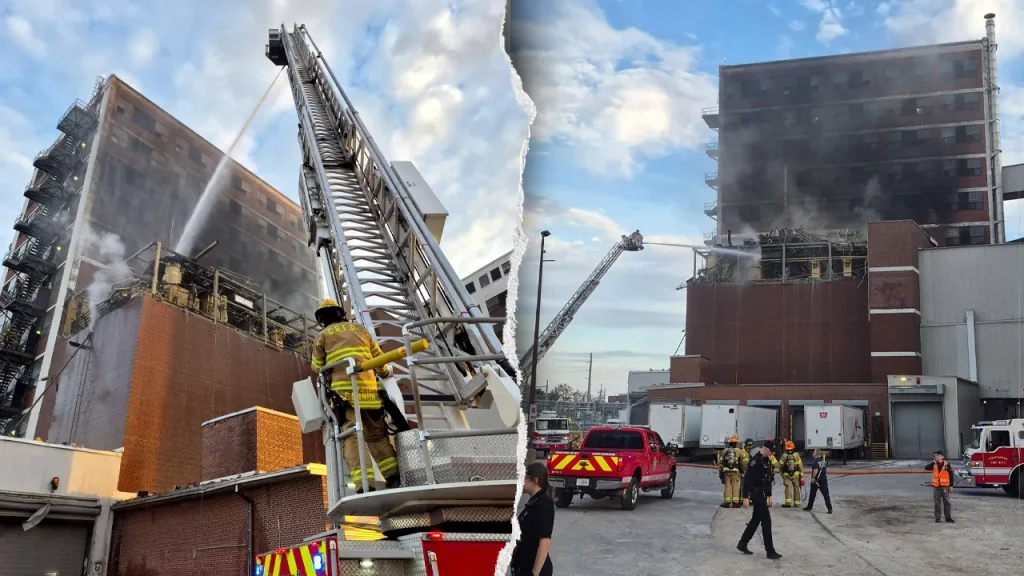 Disaster Strikes Quaker Oats: Cedar Rapids Awakens to Plant Explosion, Sky Darkens Quaker Oats plant explosion and fire sends smoke over Cedar Rapids